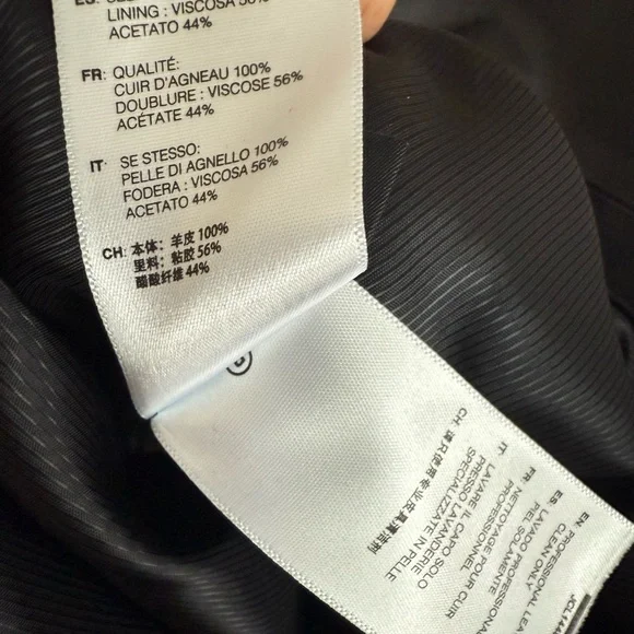 John Elliott LEATHER CROPPED ZIP JACKET